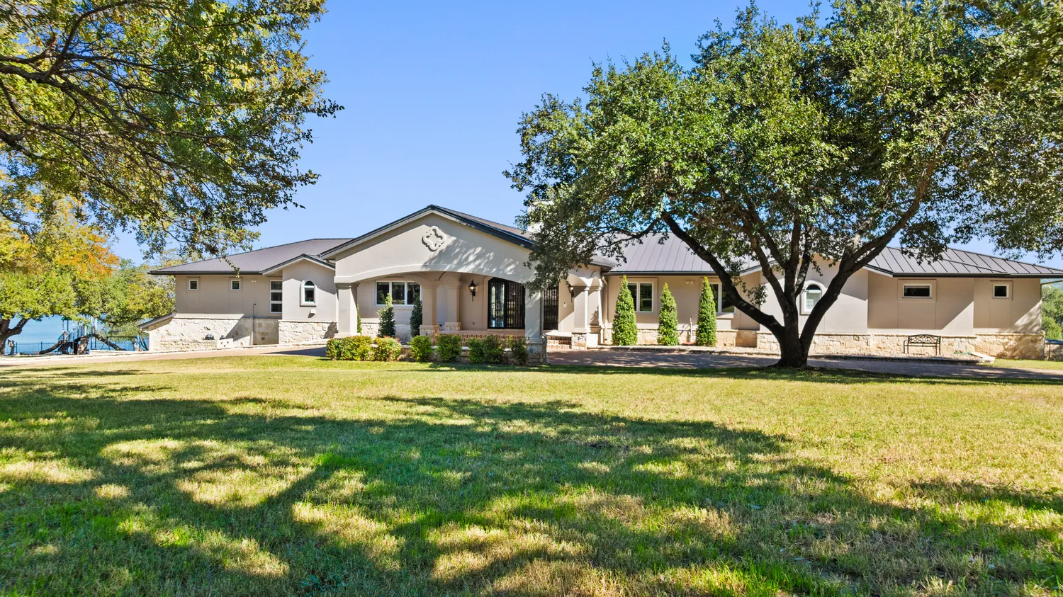 a view of swimming pool with an outdoor space and seating area