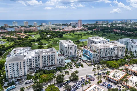 a city view with tall buildings