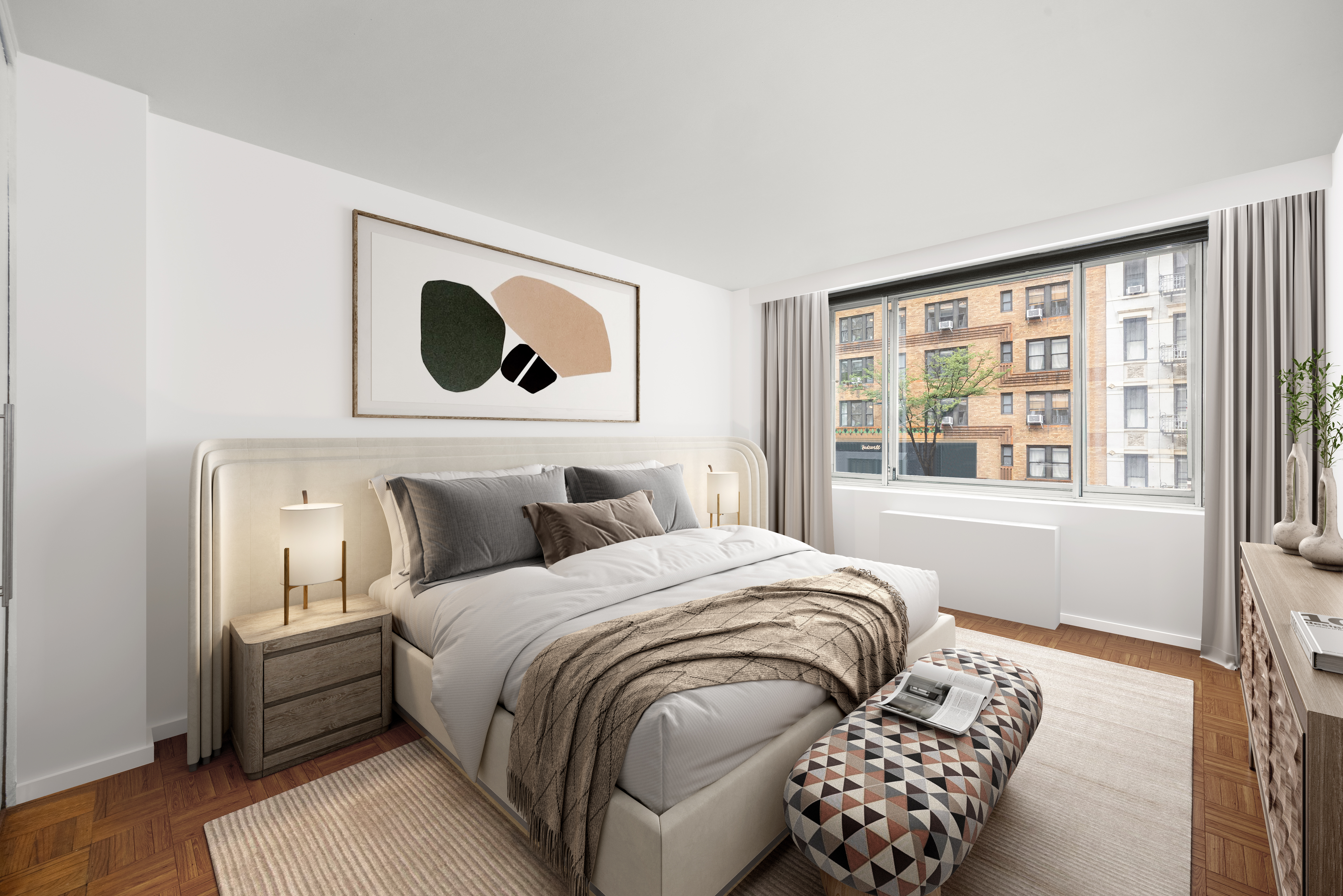 1160 3rd Avenue, Unit 2J Manhattan, NY 10065 - Photo 6 of 8 a bedroom with a bed and a window