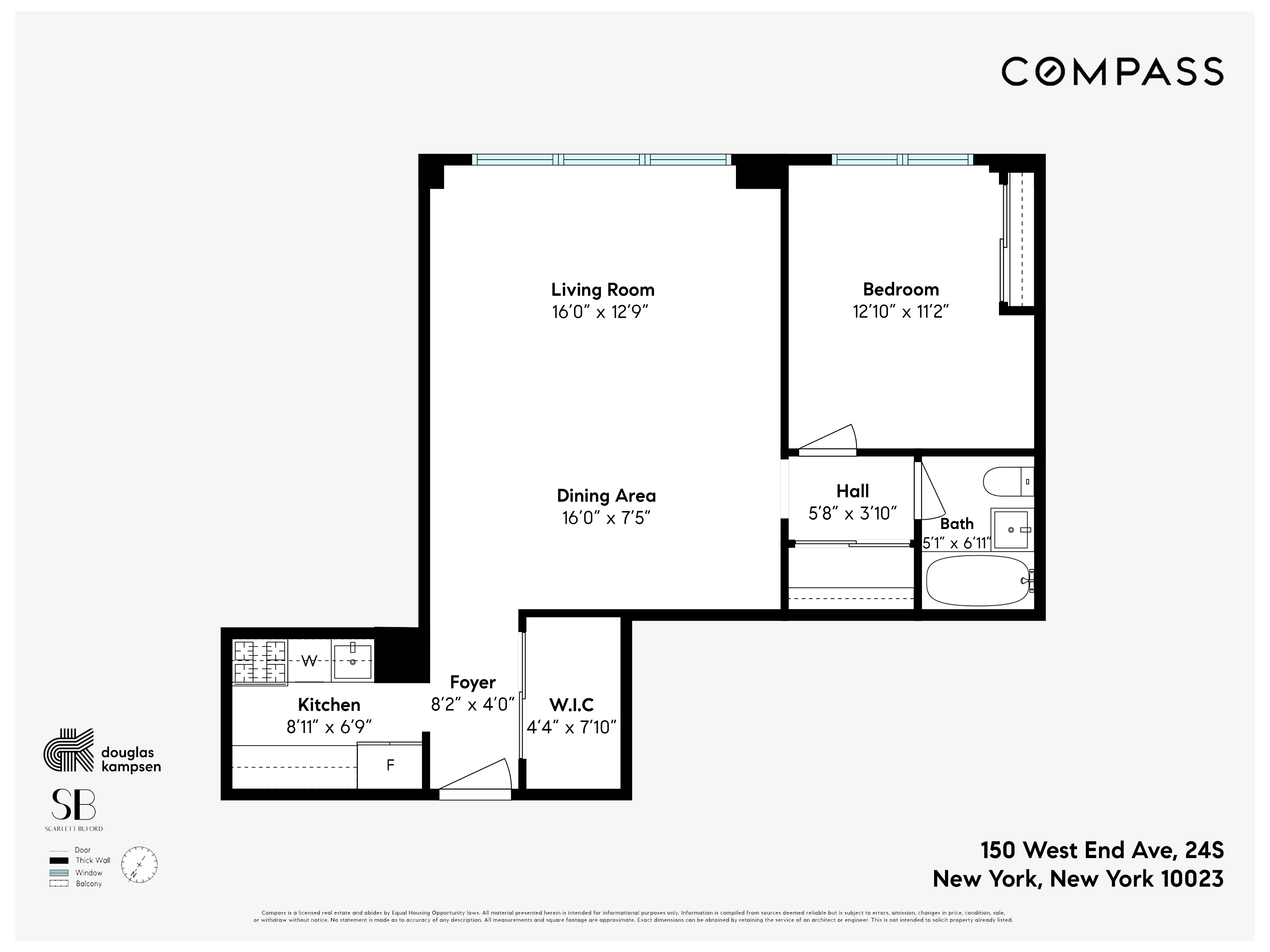 150 West End Avenue, Unit 24S Manhattan, NY 10023 - Photo 14 of 14 a picture of a wall with a white and white photo