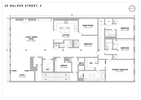 $9,850,000 | 45 Walker Street, Unit 4 | TriBeCa