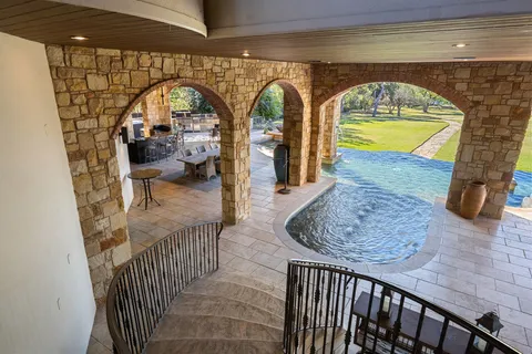 a view of a golf course with a yard