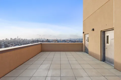 a view of terrace with city view