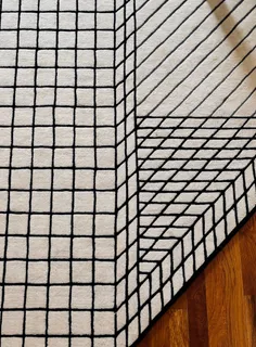 a view of a black white checkered floor