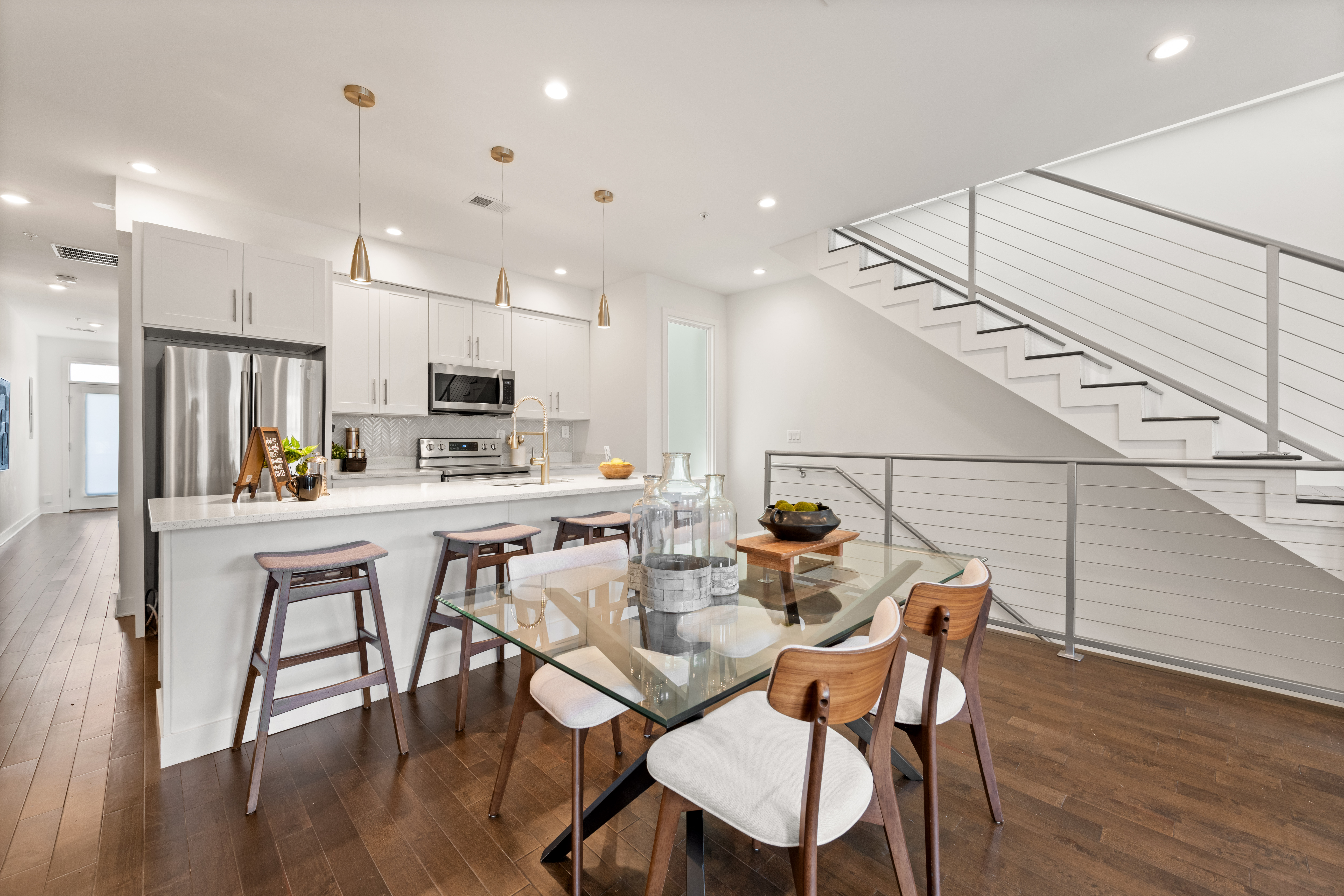 319 Varnum Street Northwest, Unit 3 Washington, DC 20011 - Photo 6 of 29 a view of a dining room with furniture and wooden floor