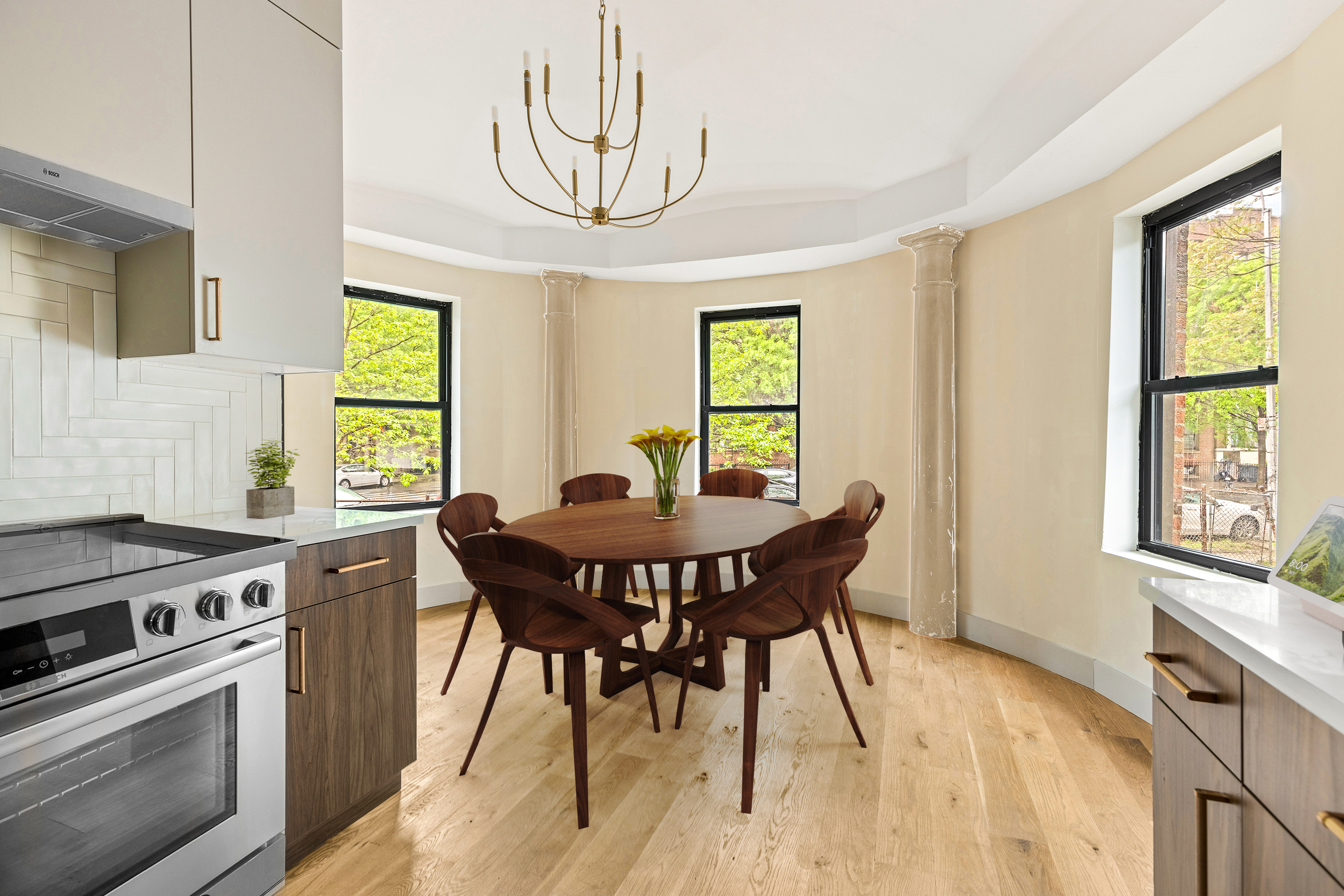 697 East 21st Street Brooklyn, NY 11210 - Photo 3 of 18 a view of a dining room with furniture window and outside view