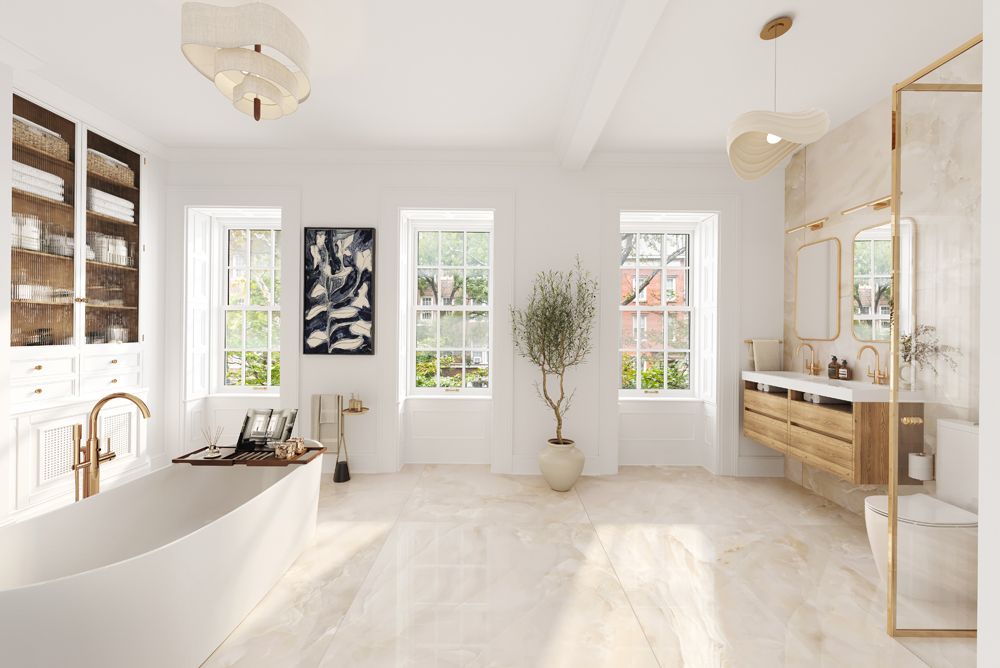a bathroom with a double vanity sink mirror and shower