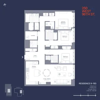 $3,495,000 | 250 West 96th Street, Unit 9D | Upper West Side