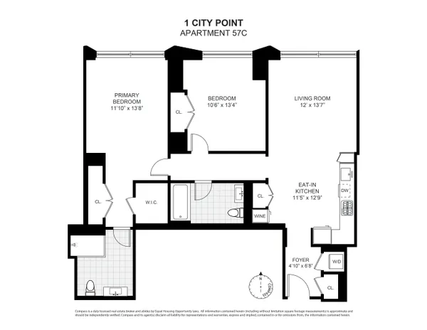 $8,500 | 1 City Point, Unit 57C | Downtown Brooklyn
