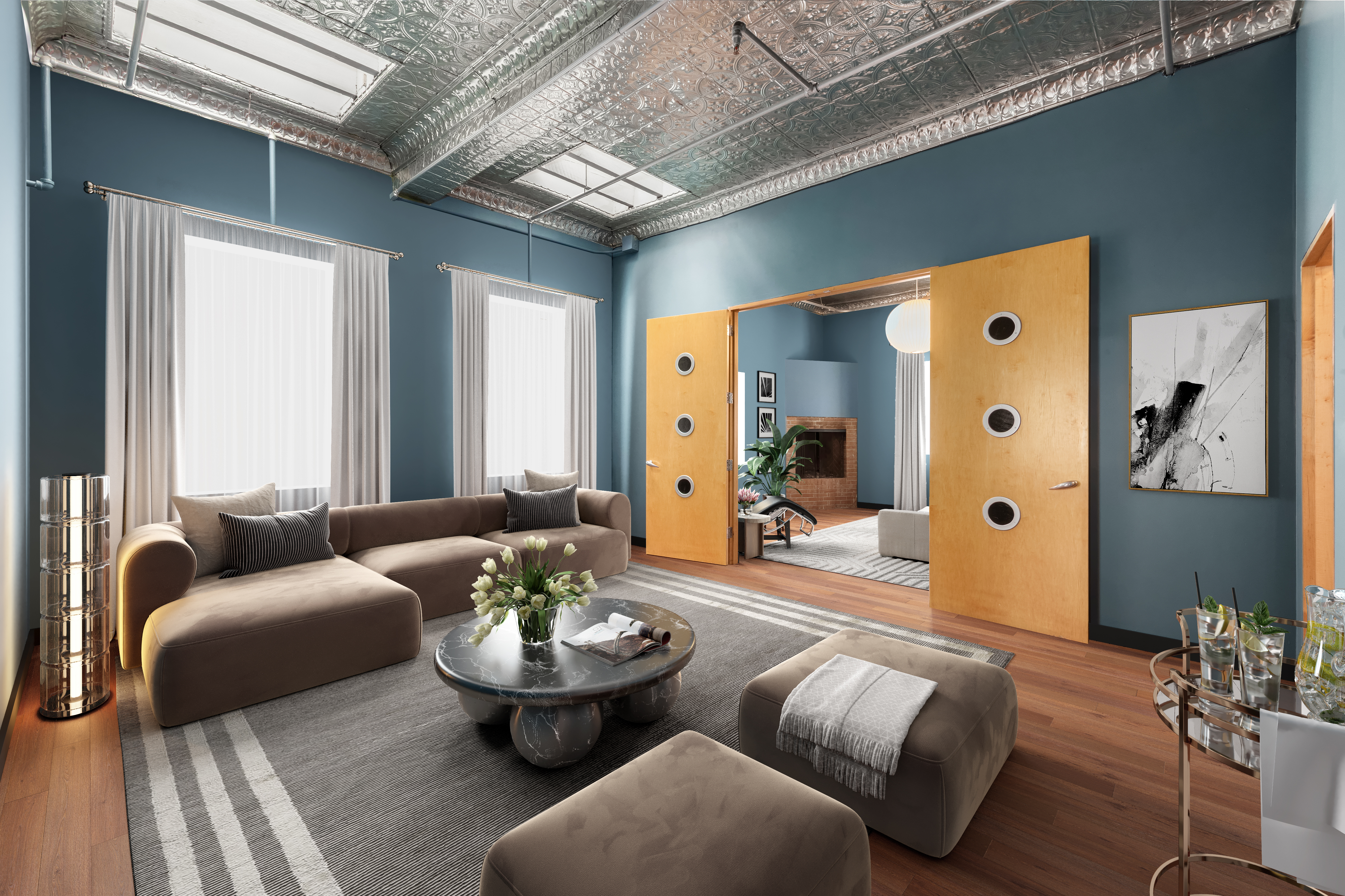 253 West 28th Street, Unit 5 Manhattan, NY 10001 - Photo 11 of 19 a living room with furniture and a large window