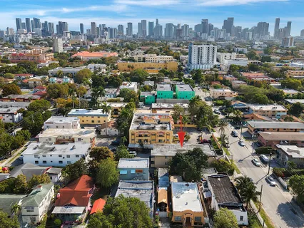 an aerial view of a city