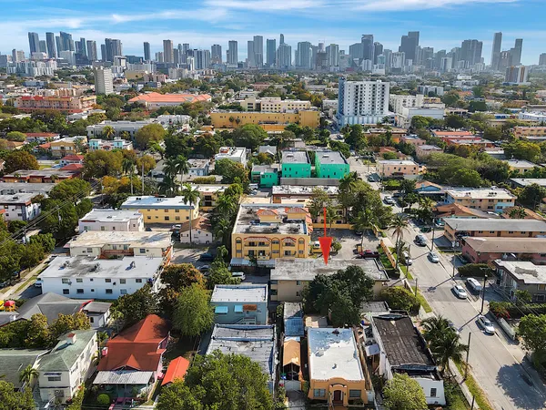 an aerial view of a city