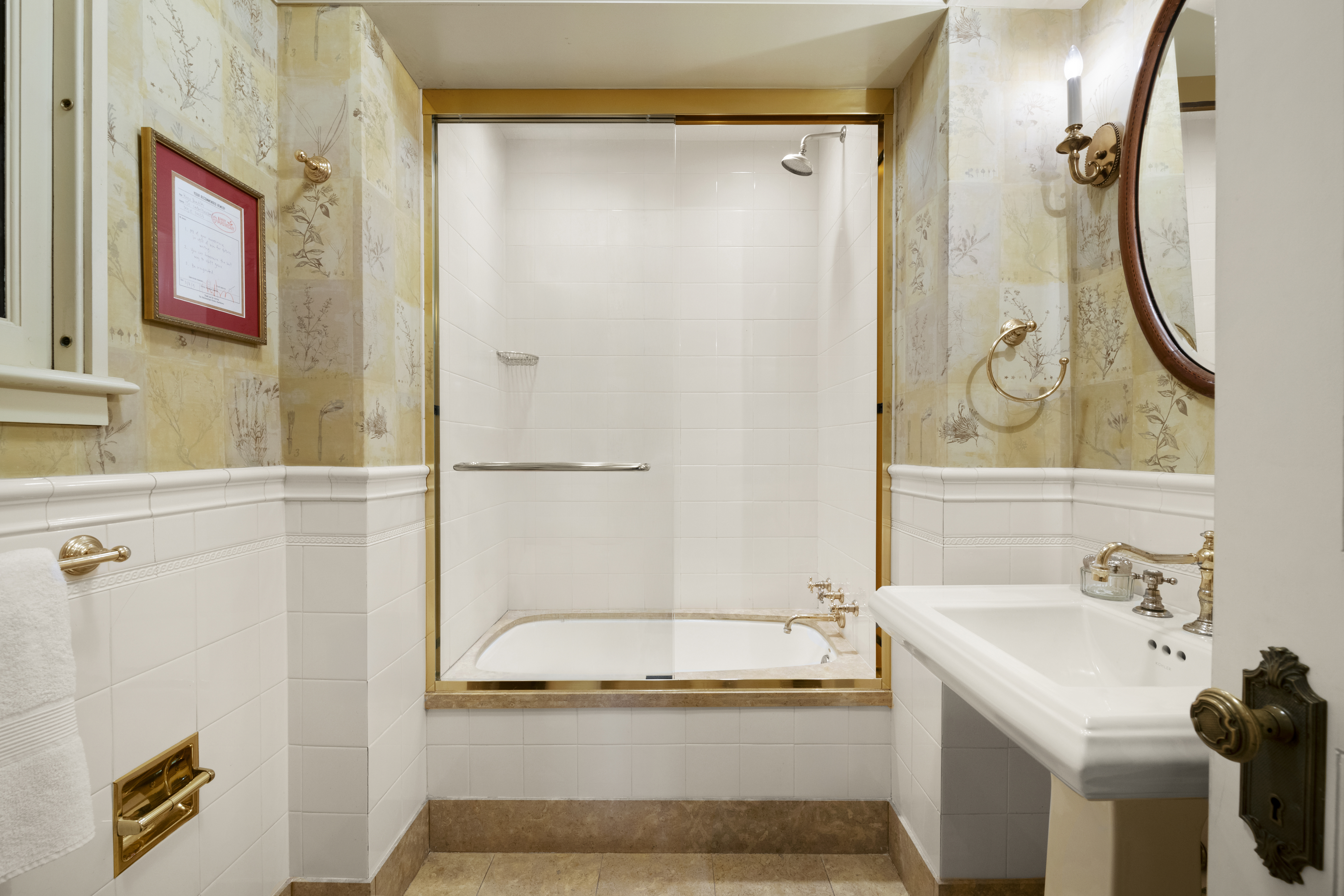 151 Central Park West, Unit 11NORTH Manhattan, NY 10023 - Photo 17 of 19 a bathroom with a sink and a mirror