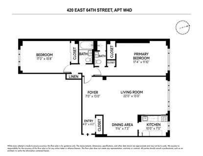 $1,250,000 | 420 East 64th Street, Unit W4D | Lenox Hill