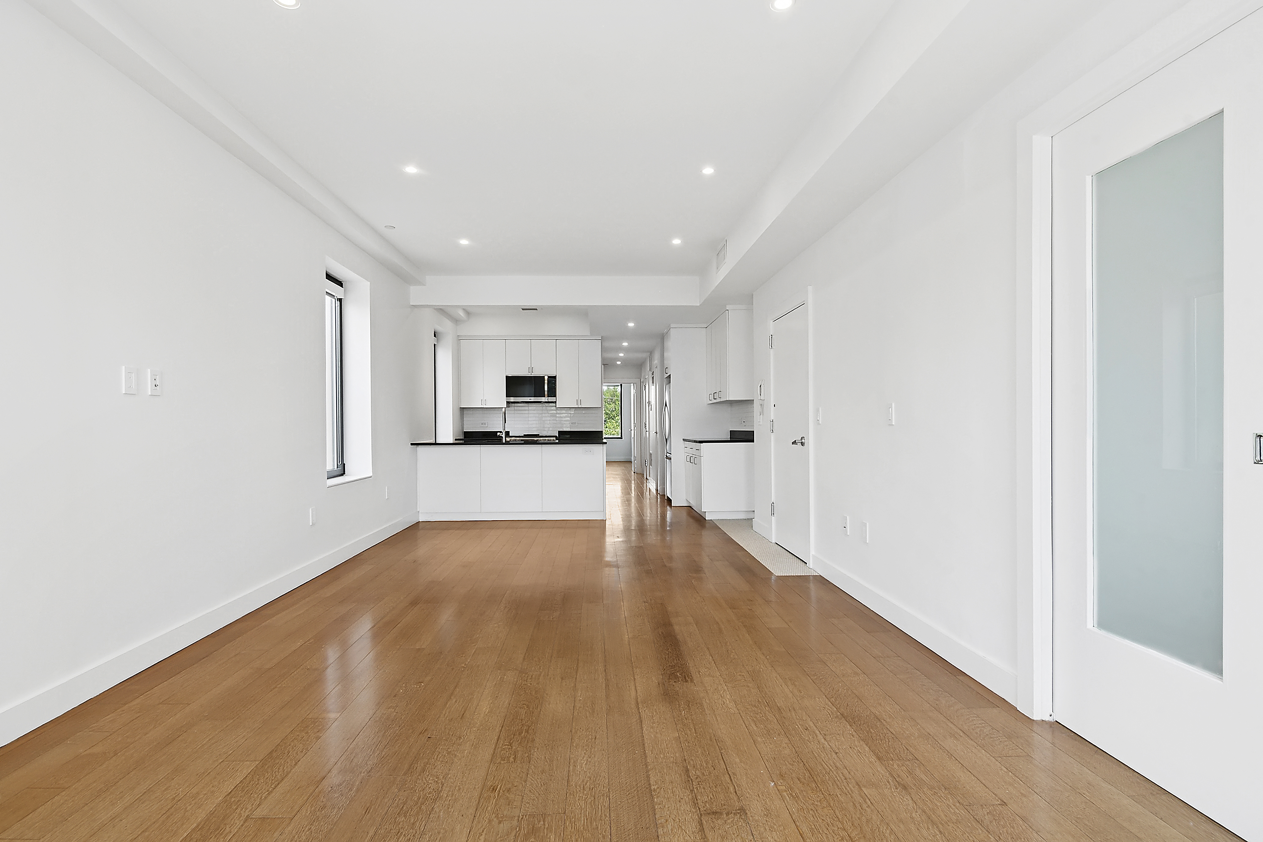 162 Beard Street, Unit 3 Brooklyn, NY 11231 - Photo 6 of 12 a view of kitchen with wooden floor