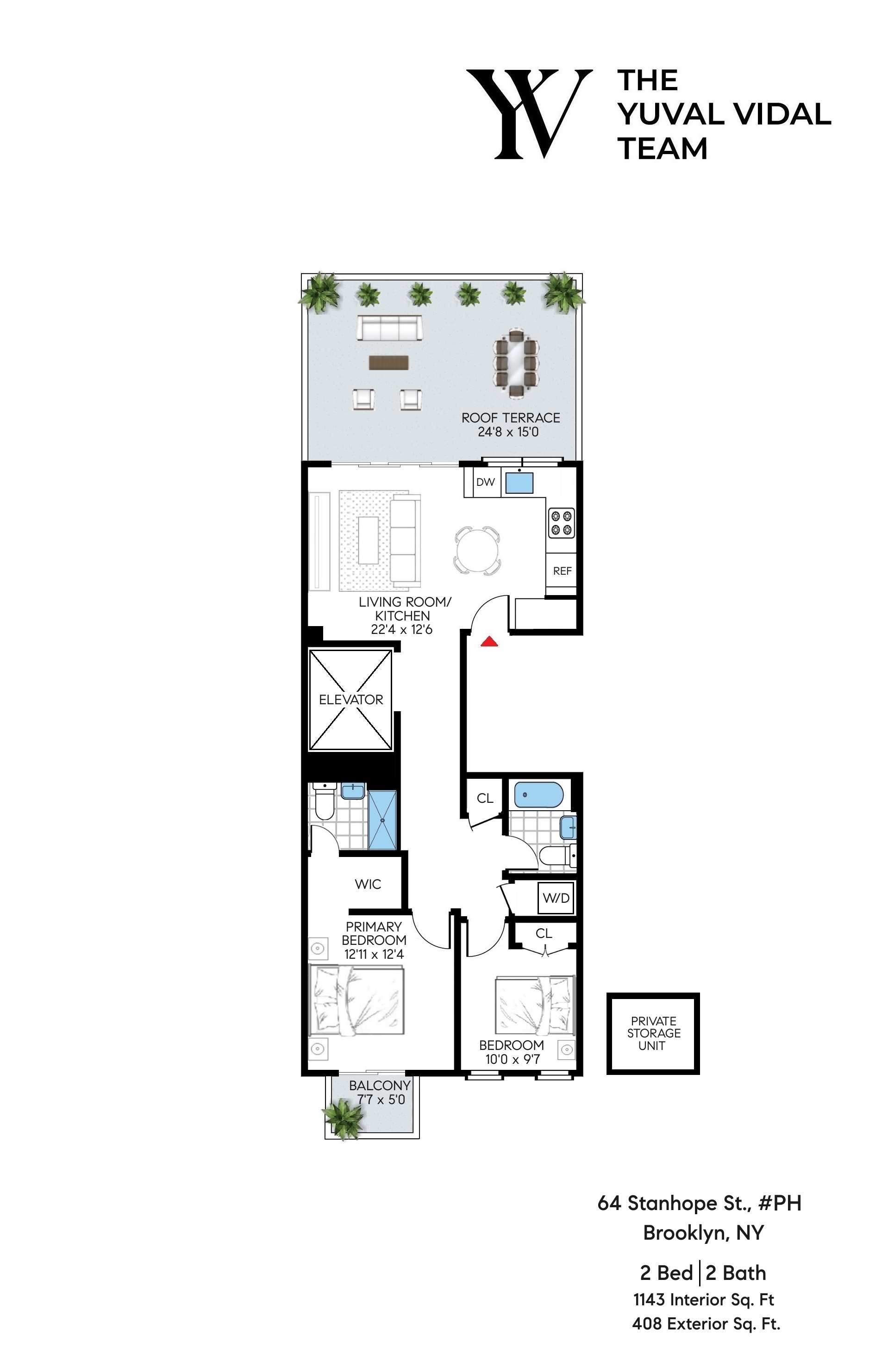 64 Stanhope Street, Unit PH Brooklyn, NY 11221 - Photo 13 of 13 a picture of a floor plan