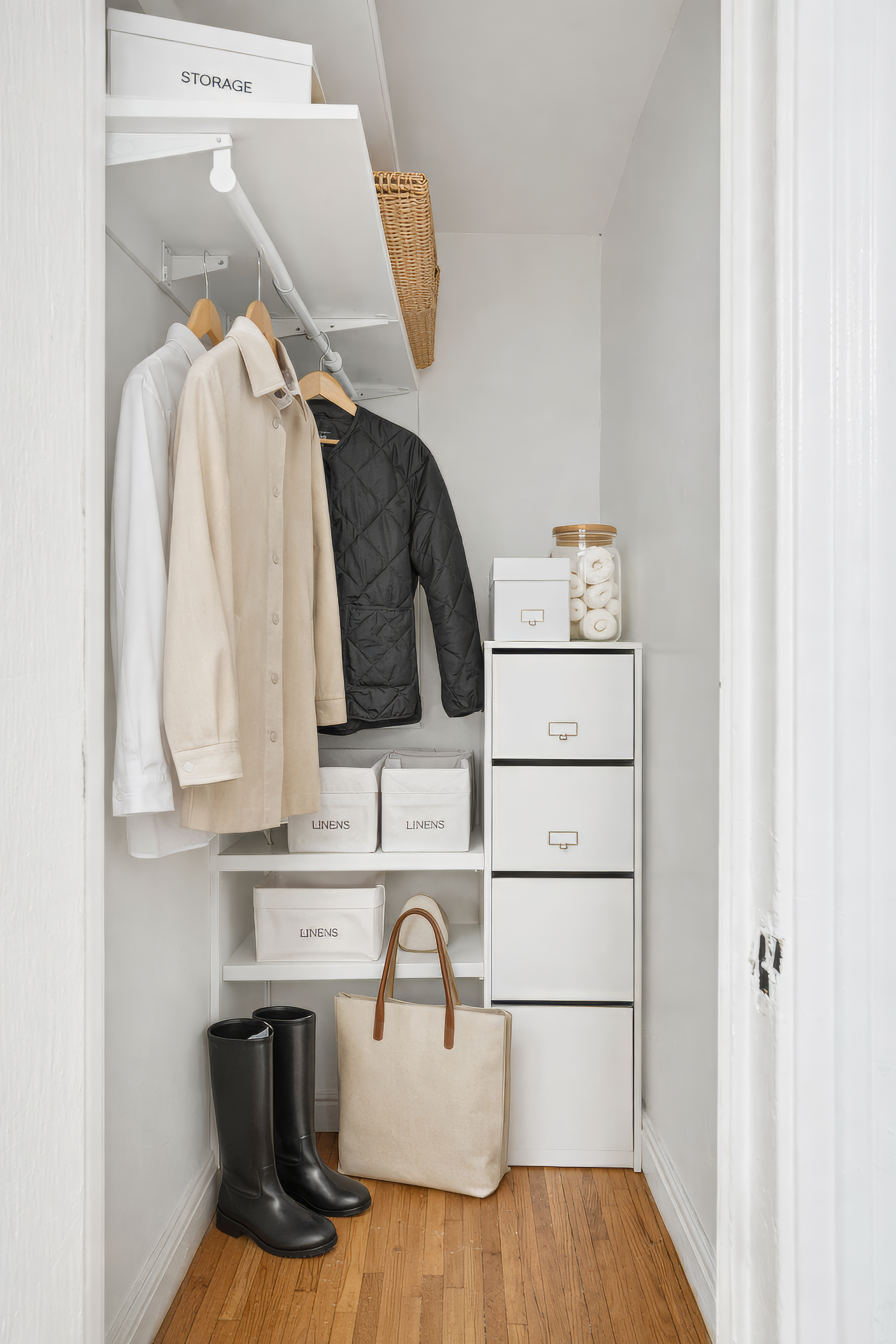 80 Avenue P, Unit D14 Brooklyn, NY 11204 - Photo 7 of 19 a view of walk in closet with clothes and shoes