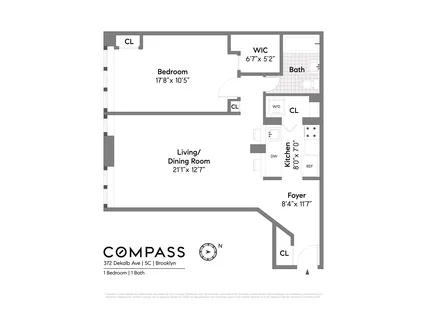$825,000 | 372 Dekalb Avenue, Unit 5C | Clinton Hill