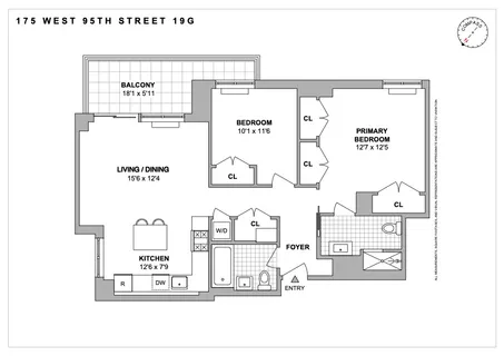 $1,725,000 | 175 West 95th Street, Unit 19G | Upper West Side