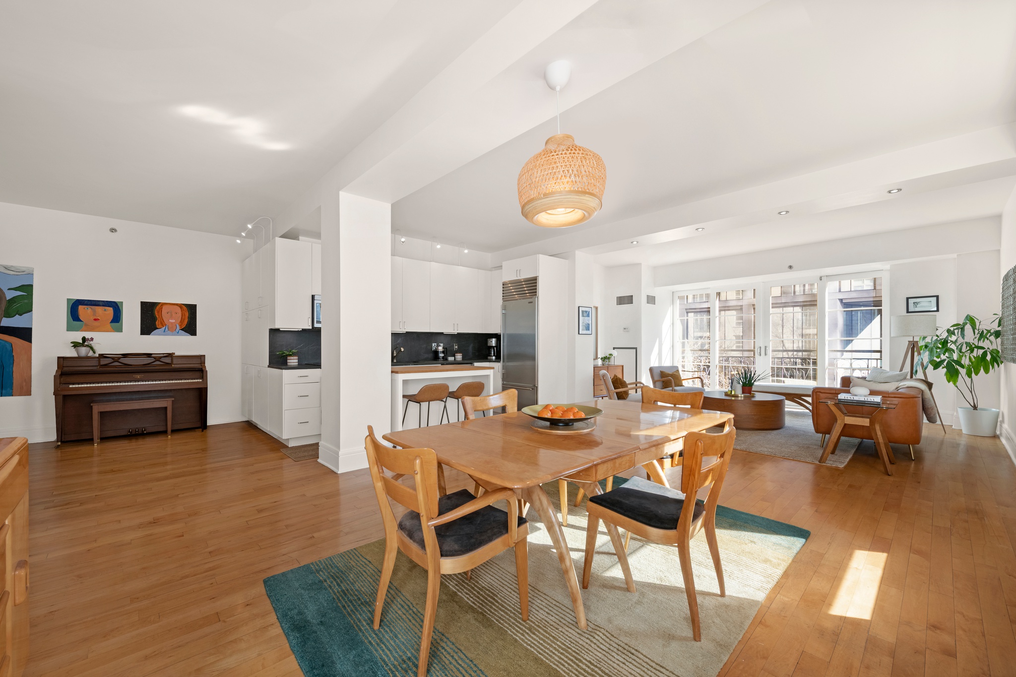 57 Front Street, Unit 303 Brooklyn, NY 11201 - Photo 3 of 15 a view of a dining room with furniture and a large window