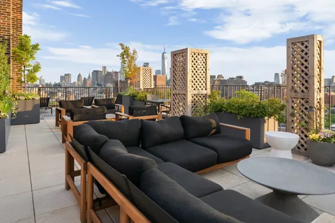 a terrace view with seating space