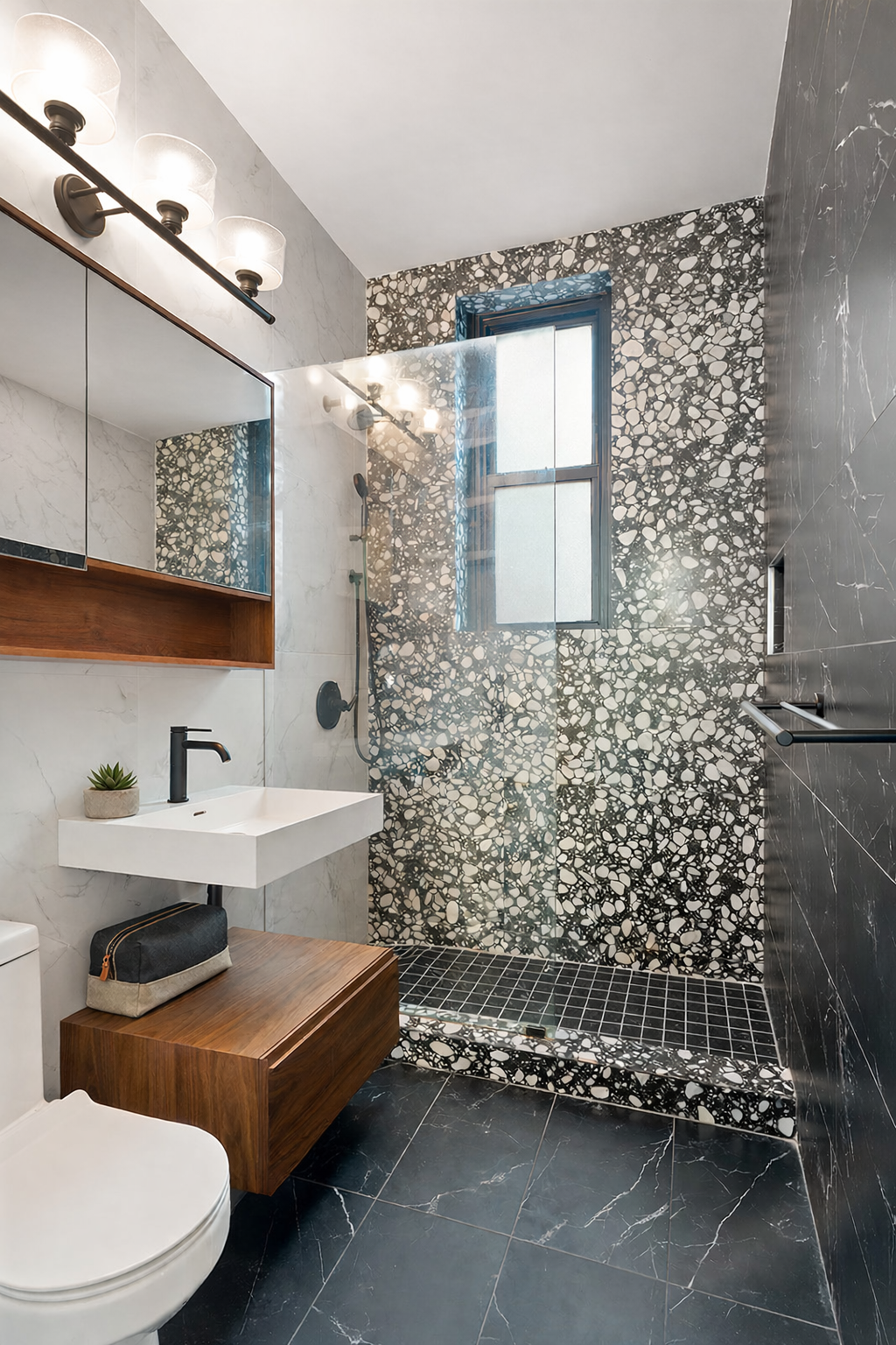151 East 83rd Street, Unit PHC Manhattan, NY 10028 - Photo 12 of 16 a bathroom with a sink a toilet and shower