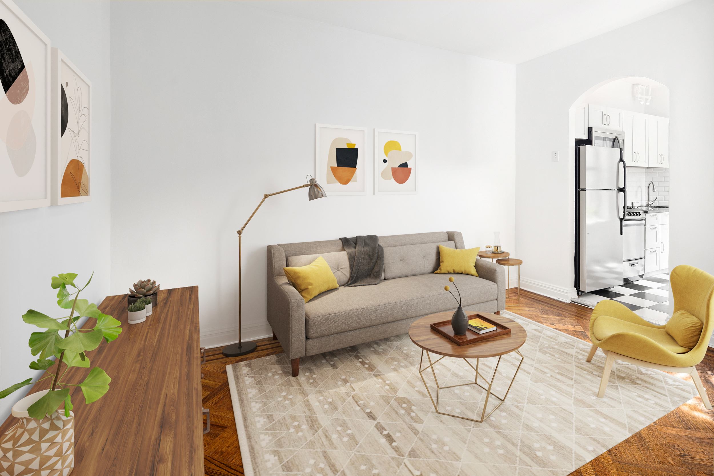 135 Prospect Park West, Unit 62B Brooklyn, NY 11215 - Photo 1 of 16 a living room with furniture and wooden floor