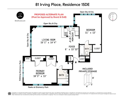 $1,650,000 | 81 Irving Place, Unit 15DE | Gramercy