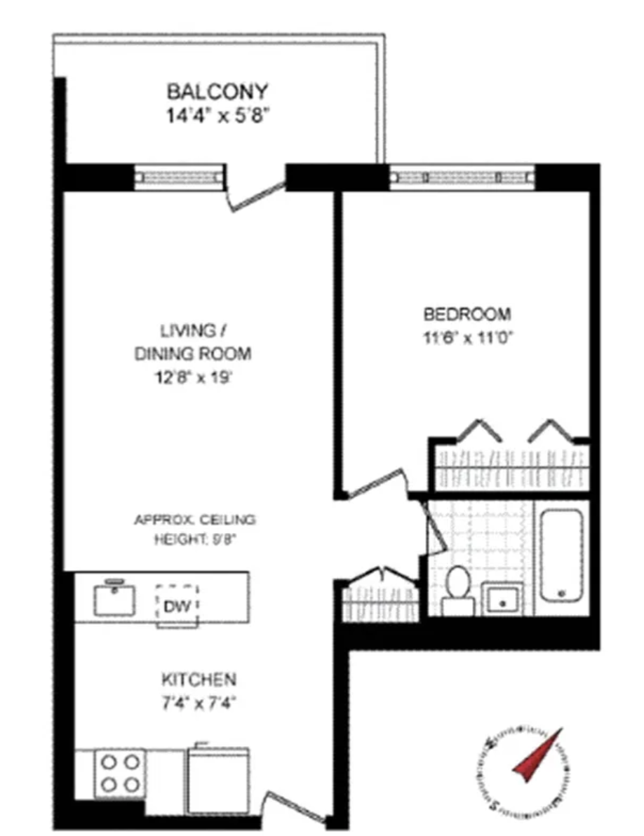 41-26 27th Street, Unit 4B Queens, NY 11101 - Photo 10 of 10 a picture of and a white wall