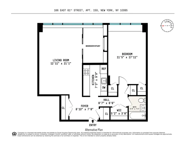 $965,000 | 166 East 61st Street, Unit 15G | Lenox Hill