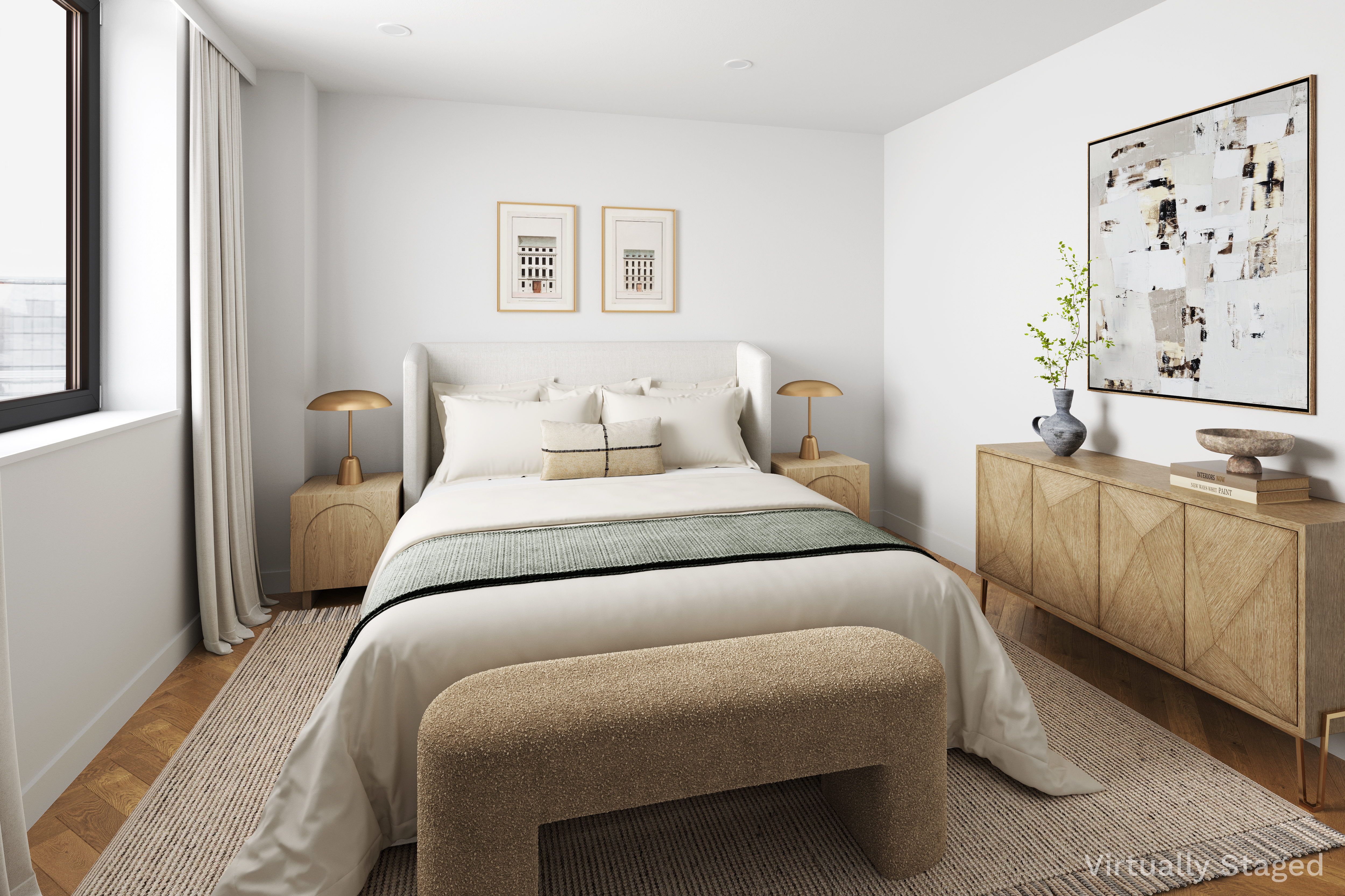 263 West End Avenue, Unit PH22B Manhattan, NY 10023 - Photo 14 of 19 a bedroom with a bed and a couch