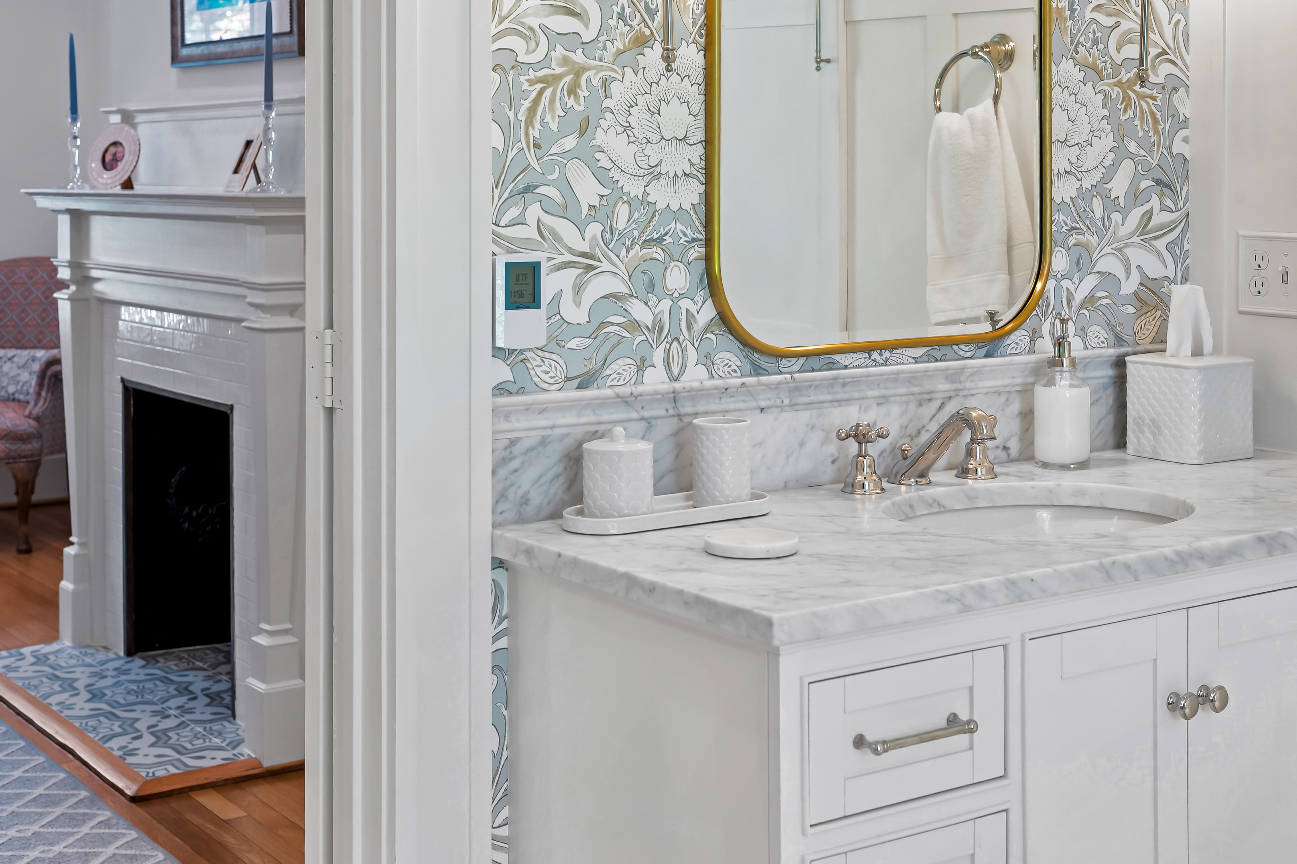 6 Elmhurst Road Baltimore, MD 21210 - Photo 68 of 100 a bathroom with a sink and a mirror