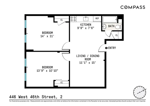 $4,950 | 446 West 46th Street, Unit 2 | Hell's Kitchen