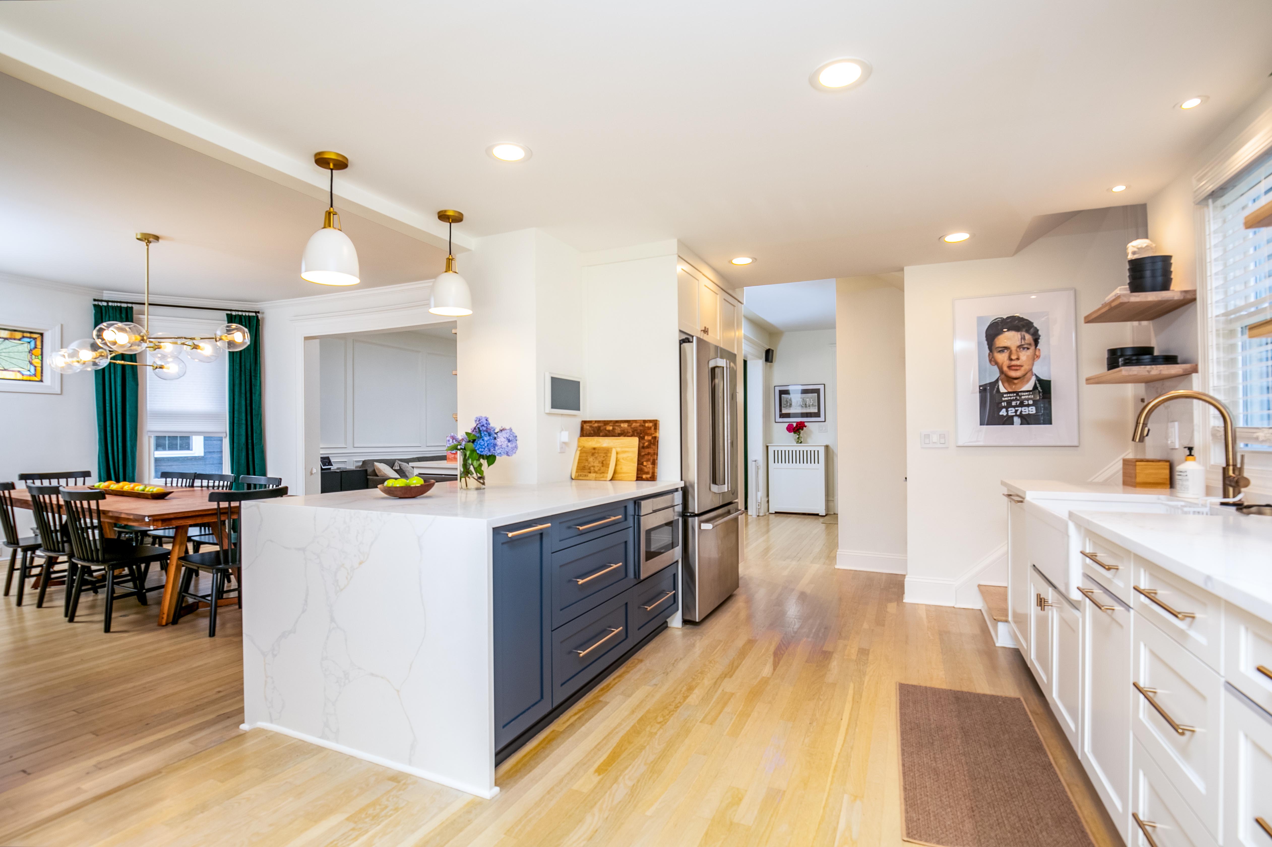 163 Ridge Road Rutherford, NJ 07070 - Photo 23 of 59 a large kitchen with stainless steel appliances a stove a sink dishwasher and a refrigerator