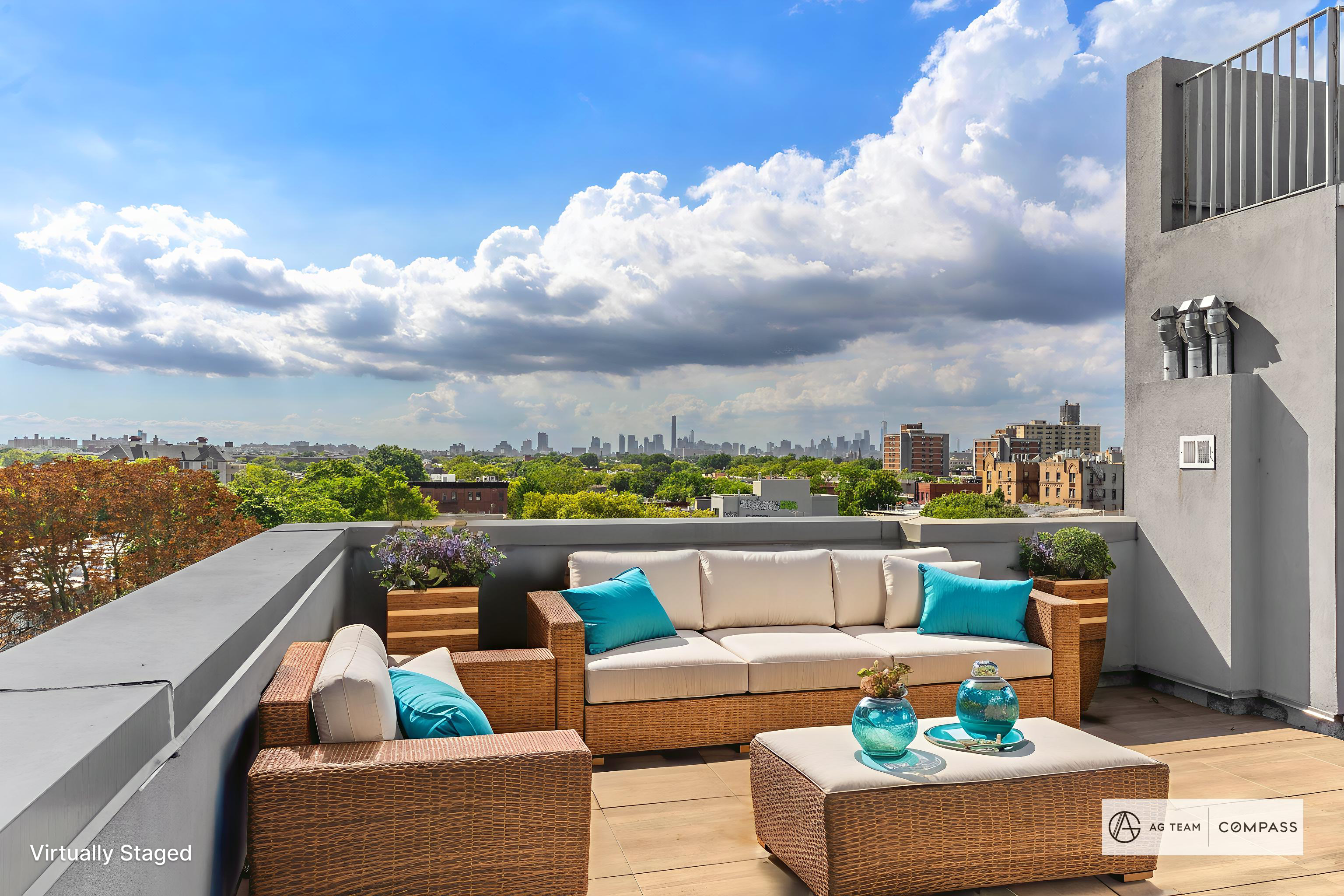 766 Decatur Street, Unit 2A Brooklyn, NY 11233 - Photo 6 of 7 a view of roof deck with couches