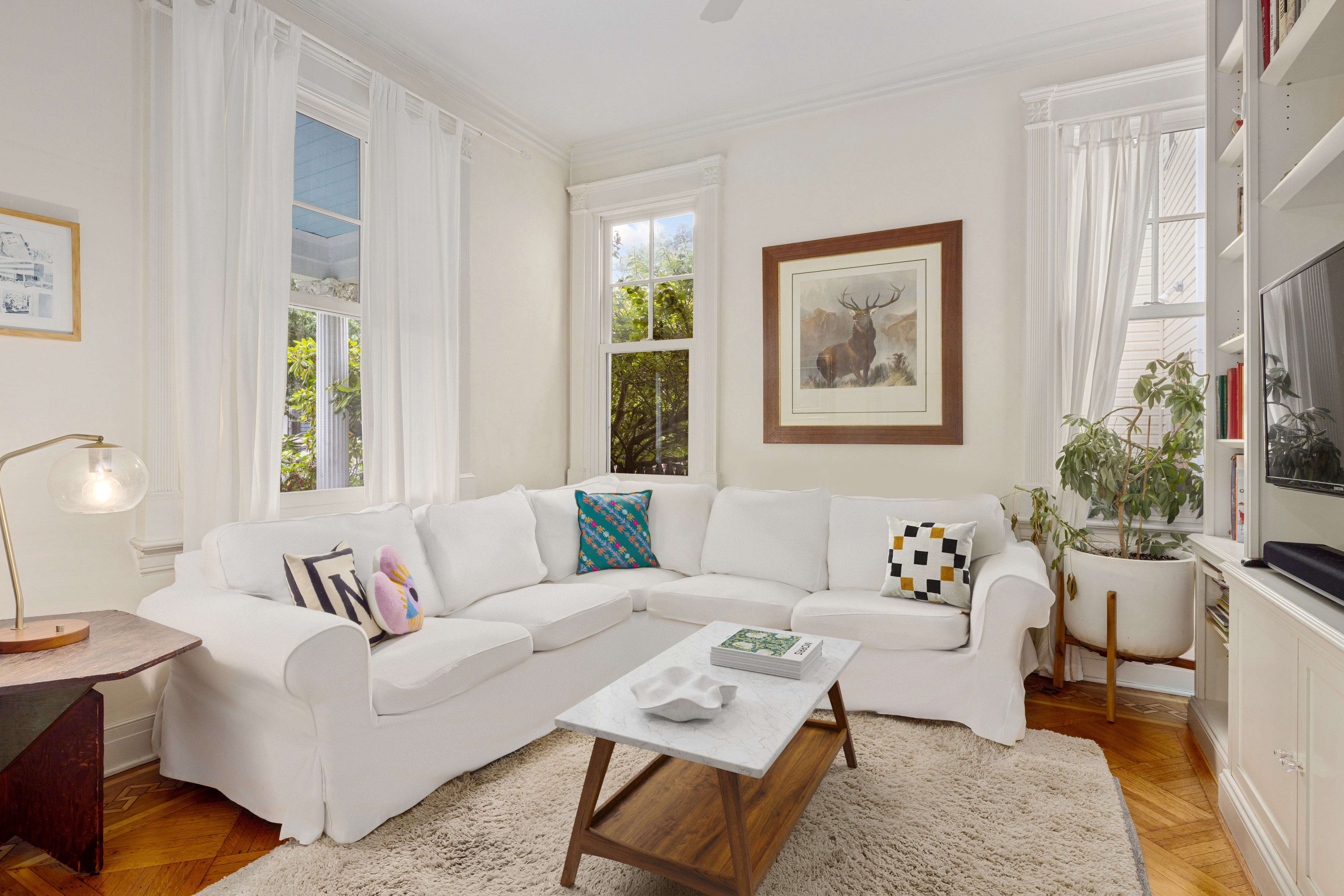 200 Fenimore Street Brooklyn, NY 11225 - Photo 10 of 24 a living room with furniture and a potted plant
