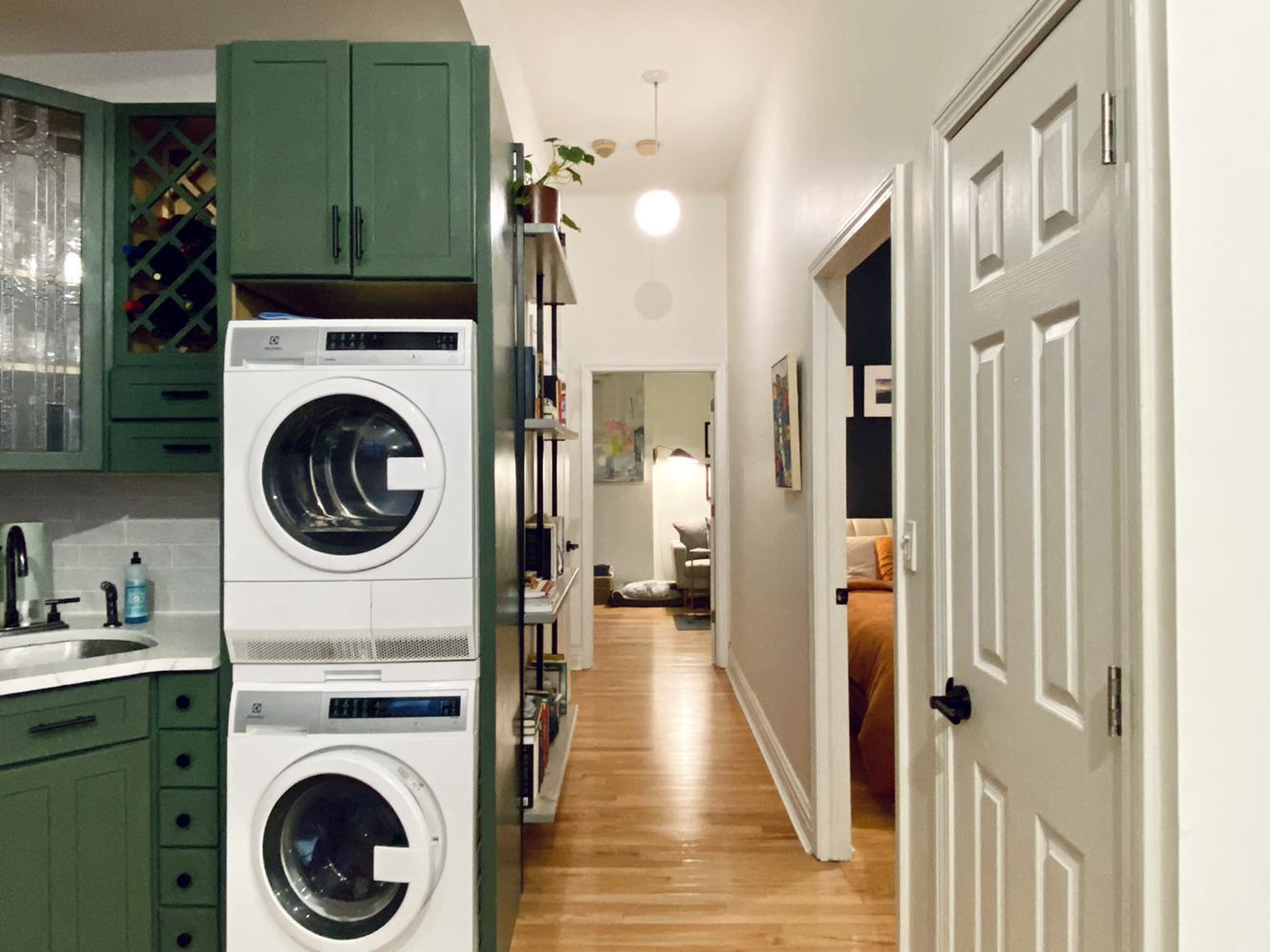 60 Court Street, Unit 2L Brooklyn, NY 11201 - Photo 6 of 9 a view of a hallway with washer and dryer