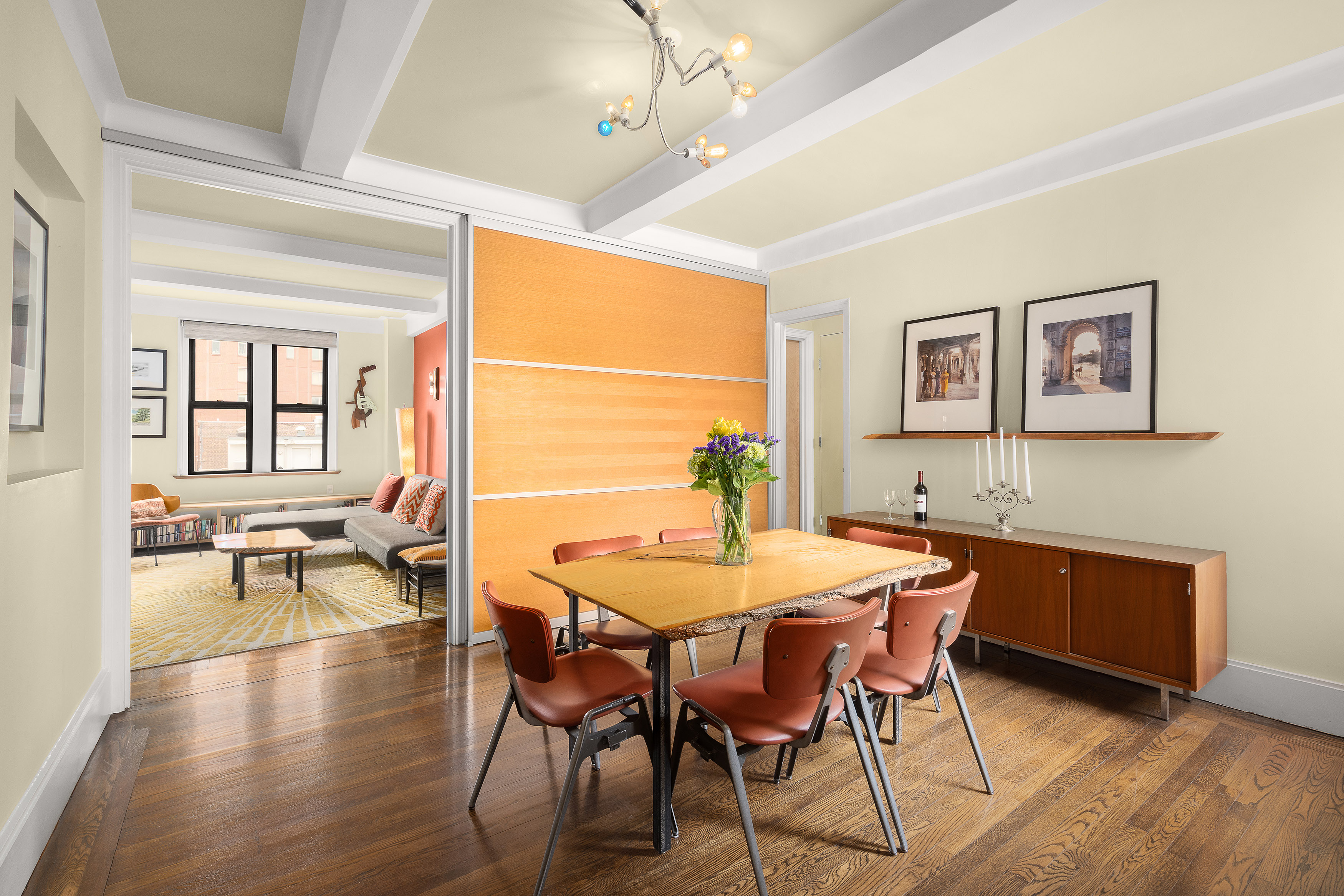 50 West 106th Street, Unit 6D Manhattan, NY 10025 - Photo 2 of 8 a view of a dining room with furniture and wooden floor