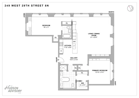 $2,250,000 | 249 West 29th Street, Unit 8N | Chelsea