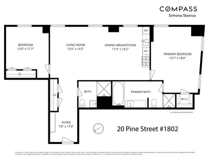 $1,450,000 | 20 Pine Street, Unit 1802 | Financial District