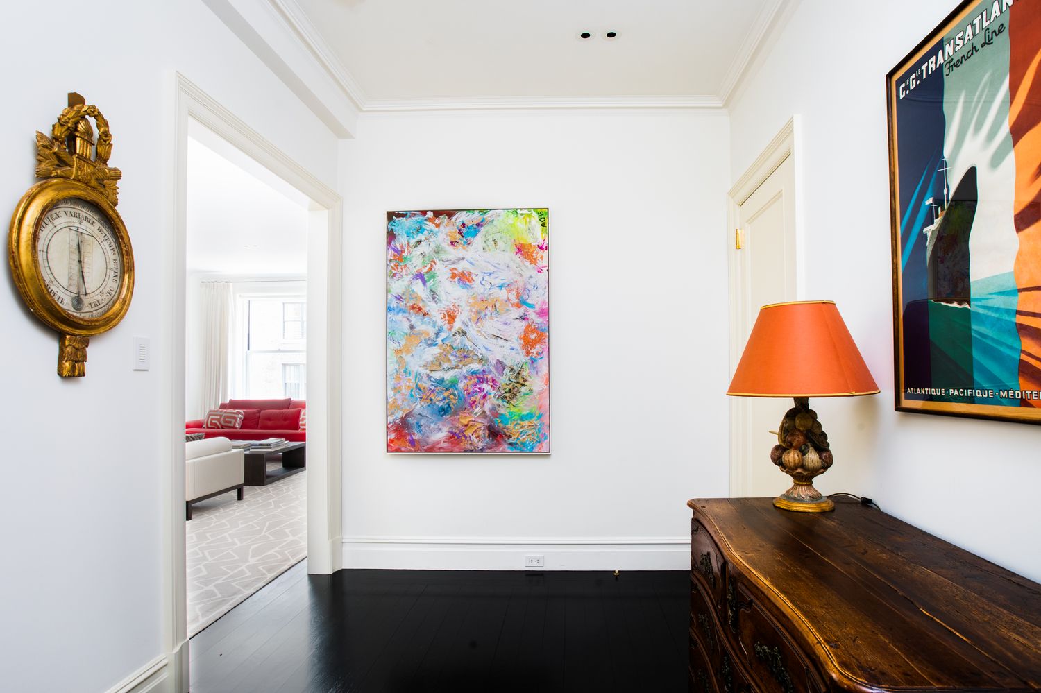 876 Park Avenue, Unit 7N Manhattan, NY 10075 - Photo 7 of 21 a dining room with furniture and a lamp