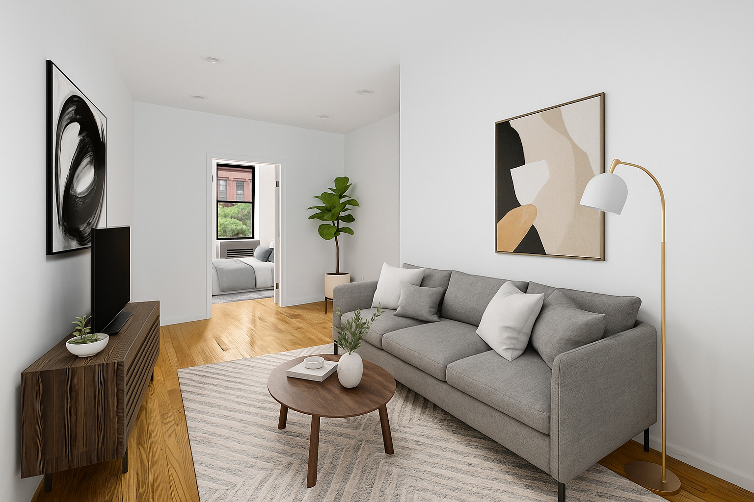 746 9th Avenue, Unit 4DF Manhattan, NY 10019 - Photo 1 of 13 a living room with furniture