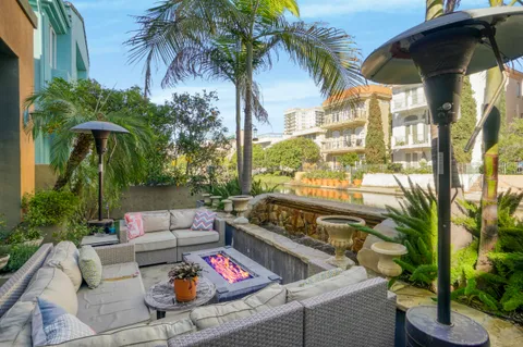 a outdoor space with furniture