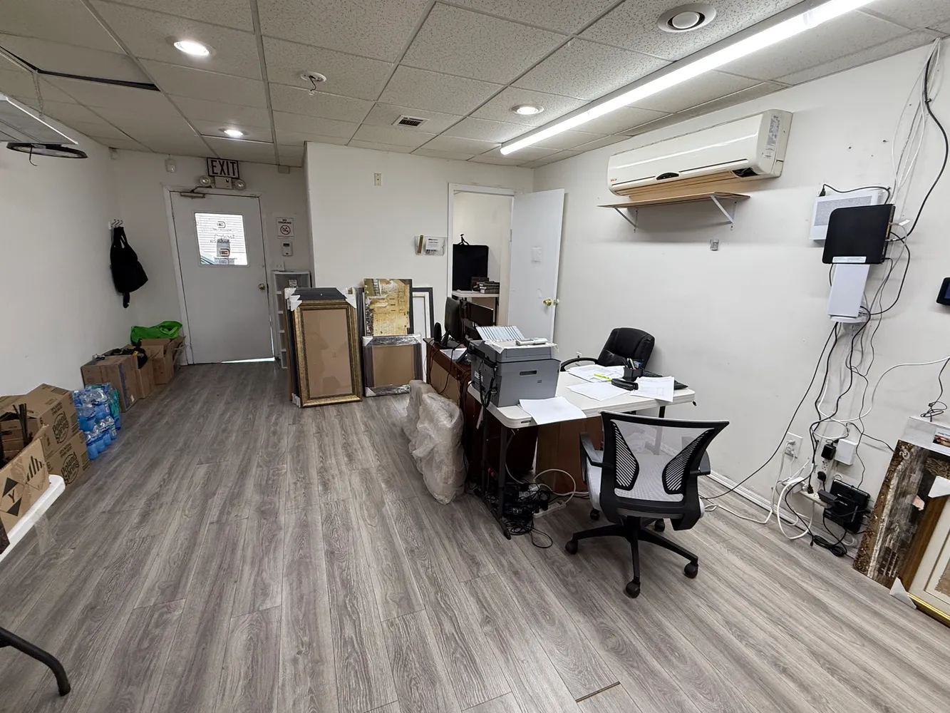 a view of storage and utility room