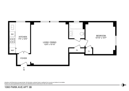 $500,000 | 1060 Park Avenue, Unit 3B | Upper East Side