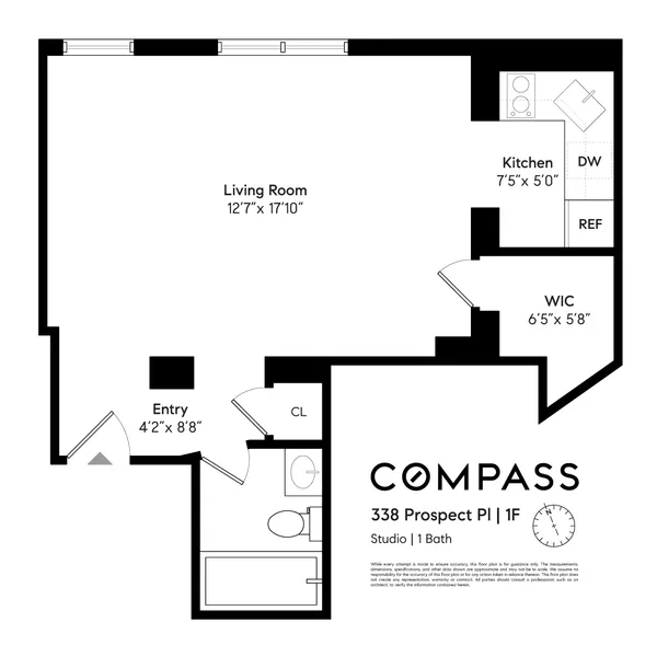 $3,000 | 338 Prospect Place, Unit 1F | Prospect Heights