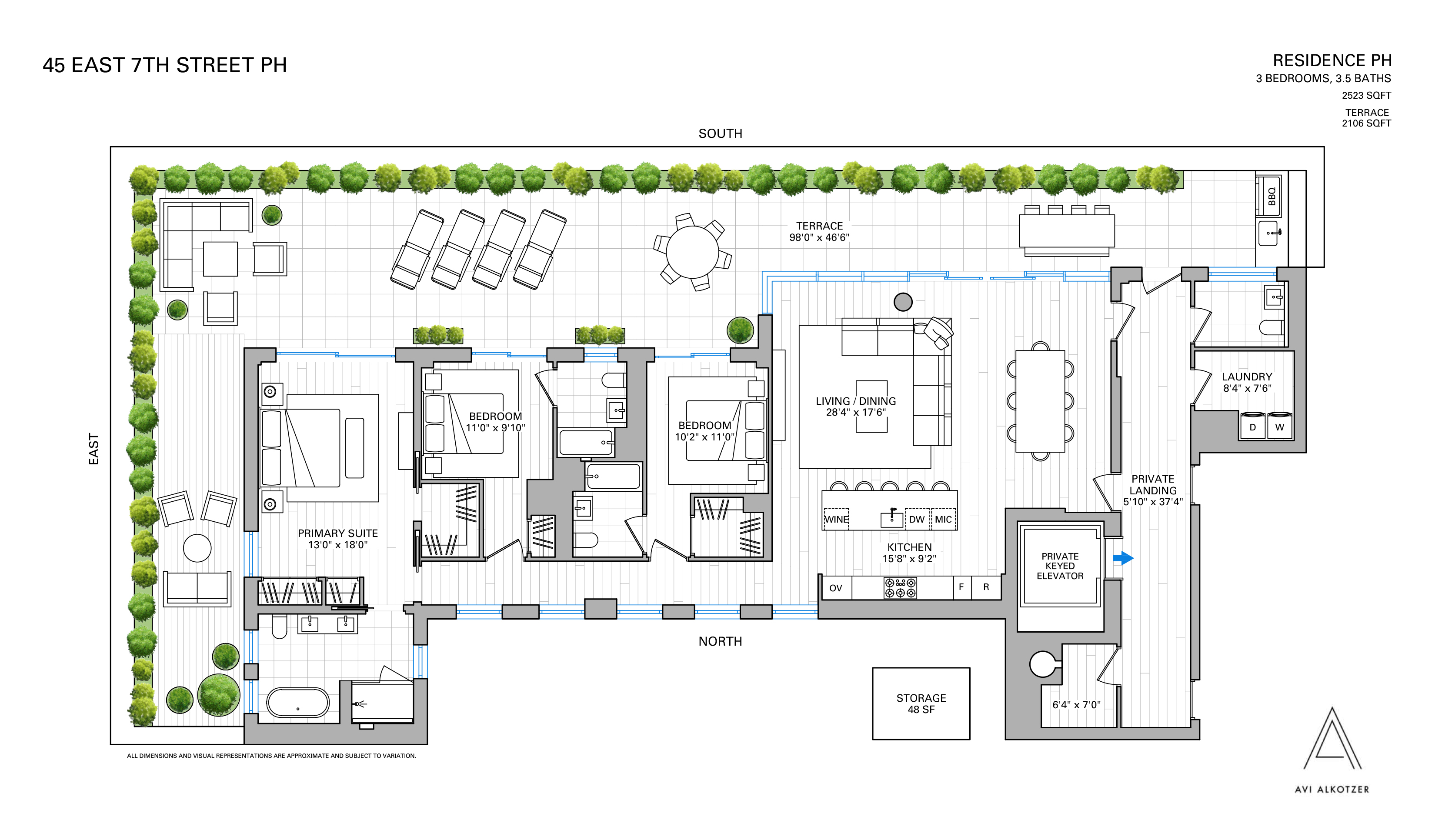 45 East 7th Street PH E. Greenwich Village New York NY 10003