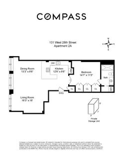 $1,100,000 | 133-131 West 28th Street, Unit 2A | Chelsea