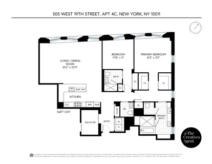 $3,950,000 | 505 West 19th Street, Unit 4C | Chelsea