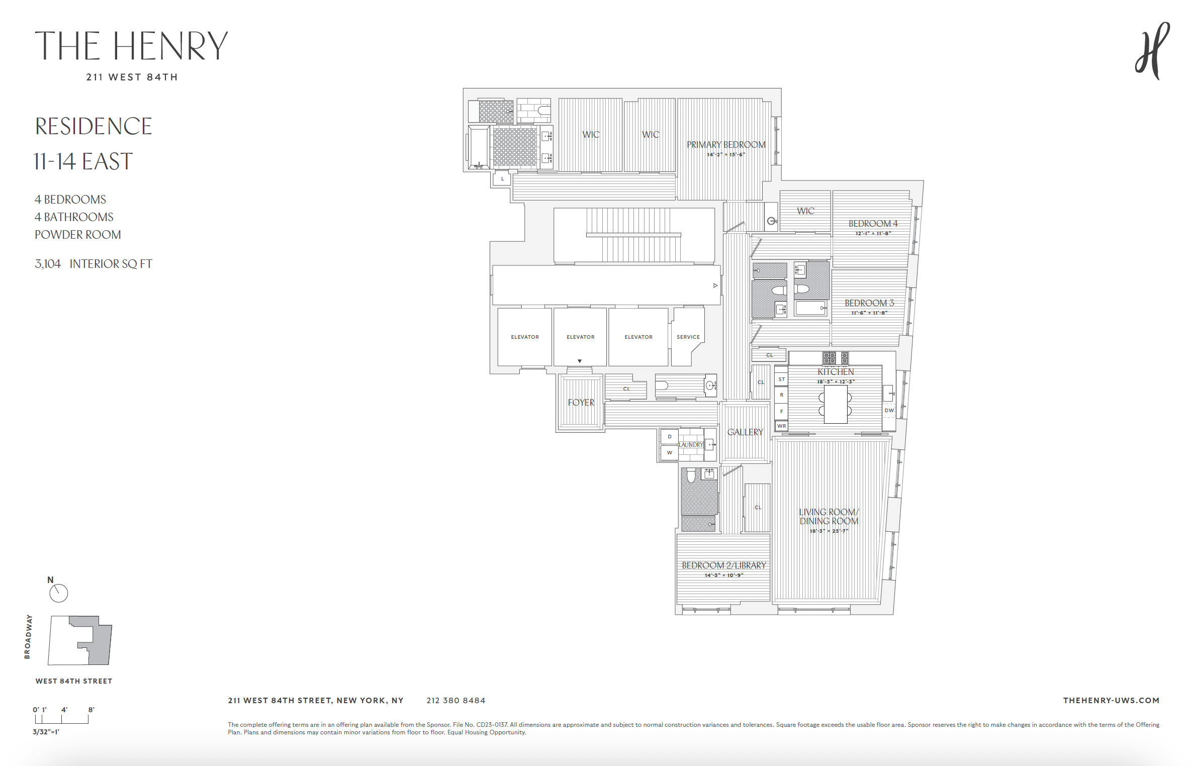 211 West 84th Street, Unit 12EAST Manhattan, NY 10024 - Photo 28 of 28 a picture of a floor plan